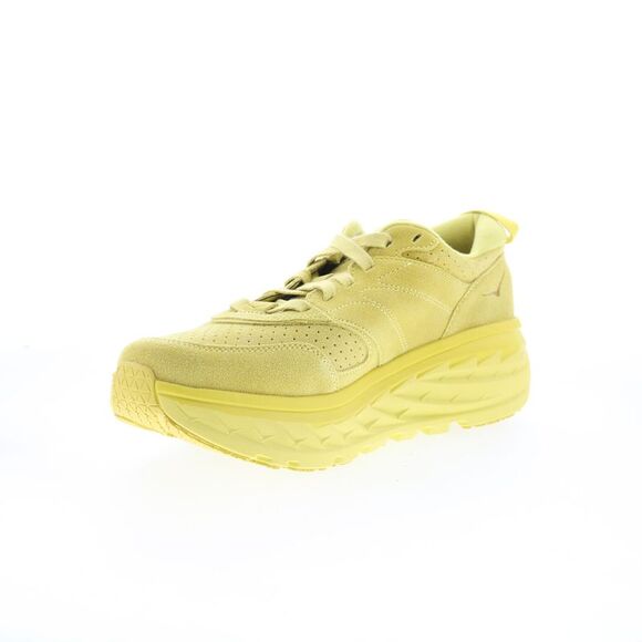 Hoka Mens Bondi L Suede Green Shoes () main image 3